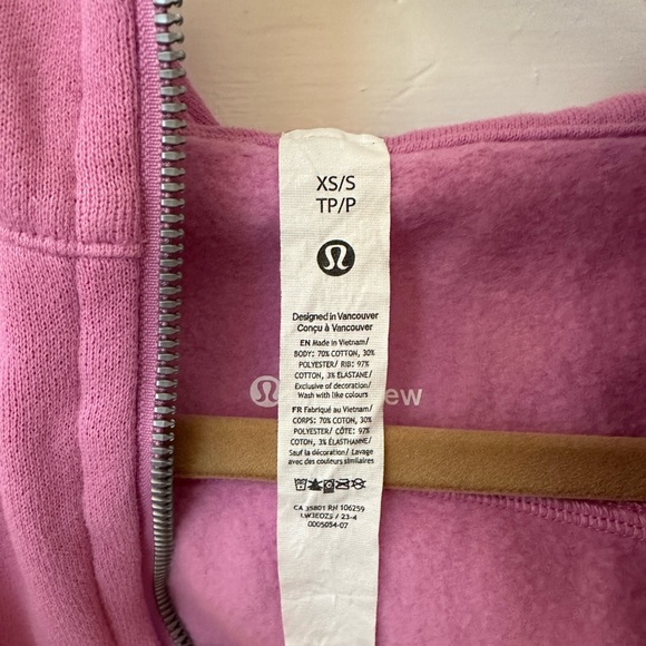 Lululemon Oversized Full Zip Velvet Dust XS/S - Picture 11 of 12